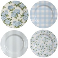 Assiettes plates en résine mélamine personnalisées par le fabricant, motif imprimé, style américain, émaillées, non toxiques HANBI