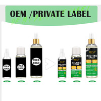 Spray fondant de marque privée invisible pour perruques en dentelle séchage rapide spray de colle adhésive étanche à l'eau pour morceau de cheveux 60ml 100ml 250ml