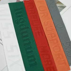 Good Quality Orange Black Non-Elastic Polyester Reflective Ribbon Print Tape Reflex Logo Webbing For Garment