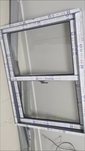 Fenêtre moderne à <span class=keywords><strong>double</strong></span> <span class=keywords><strong>vitrage</strong></span> avec cadre en PVC et alliage d'aluminium, à glissière horizontale et moustiquaire magnétique, résistante au vent, pour villa et appartement - Product Image 6