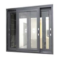 Balcon en aluminium à 3 rails, fenêtre coulissante avec cadre en aluminium, design pour maison, fenêtre coulissante