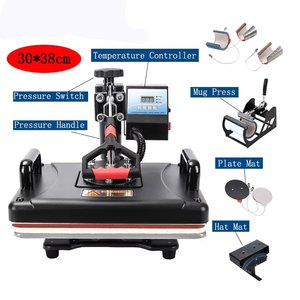 Yiwu nhà máy <span class=keywords><strong>8</strong></span> trong <span class=keywords><strong>1</strong></span> <span class=keywords><strong>combo</strong></span> t Áo sơ mi Máy ép nhiệt bán tự động Slate Rock/MDF khung cho in chuyển nhiệt - Product Image 2