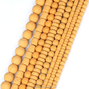 Perles rondes en pierre de lave volcanique multicolores AsVrai U 4-8 mm, perles en vrac pour la fabrication de bijoux, accessoires de bracelet DIY - Product Image 1