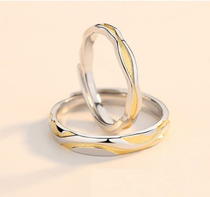 Anillo De Acero Inoxidable Platinum-plated <b>Couple</b> <b>Ring</b> for Men Women <b>Couple</b> <b>Ring</b> Wedding Jewelry Adjustable Open <b>Ring</b> - Product Image 1