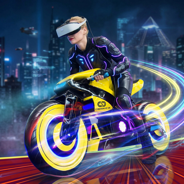 VR Motor Bike Racing Simulator 360 9d Cinema Ride Equipment Indoor Airport Many Location Map Coin Operated Arcade Game