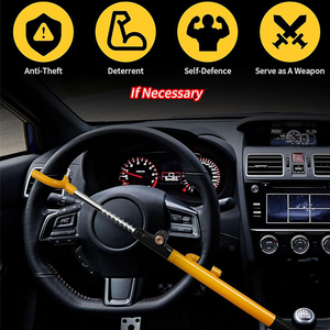 Serrure de volant Xiangta avec <span class=keywords><strong>2</strong></span> clés Sécurité universelle de volant de voiture réglable et serrure anti-effraction pour voiture - Product Image 3