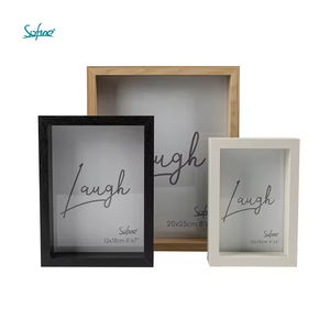 Фоторамка-коробка из дерева настенная 3D, размеры 4x6, 5x7, 8x10 дюймов, для фотографий и картин, на заказ - Product Image 2