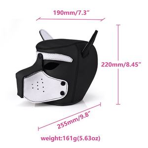 Masque de chien le plus tendance esclave bdsm jouets sexuels masque bdsm en <span class=keywords><strong>latex</strong></span> - Product Image 6