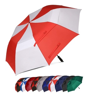 Parapluie de voyage compact de 21 pouces en fibre de verre, pliable en trois sections, semi-automatique, à ouverture automatique, avec poignée en plastique et télécommande - Product Image 3