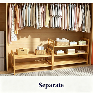 Japanese Style Bamboo <b>Storage</b> <b>Shelf</b> Multi Layer Stackable <b>Shoe</b> Rack For Entryway Bedroom Living Room - Product Image 5