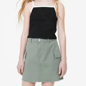 2024 Fashion Streetwear Summer Toddler Baby Skirt Casual Kids Girl Cargo Mini Skirts