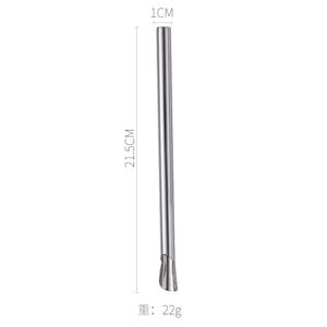 หลอดดูดน้ำพร้อมช้อนสแตนเลส DFS0322 แบบสองในหนึ่ง ใช้ซ้ำได้ ช้อนคนเครื่องดื่ม ปากกว้าง 0.4 นิ้ว หลอดดูดสมูทตี้ สำหรับใช้ในครัว - Product Image 3