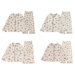 Ensemble de pyjamas pour enfants YOEHYAUL N7360, doux et confortable, respirant, pour garçons, vêtements de nuit, vêtements de détente, vêtements de maison, vêtements de sommeil pour enfants - Product Image 2
