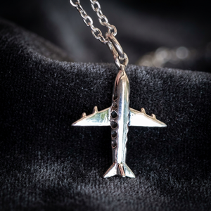 JEWELTECH Pendentif Avion Classique en Argent Sterling 925 sur Chaîne Serpent, Bijou de Collection Culturel pour Noël et la Saint-Valentin - Product Image 2