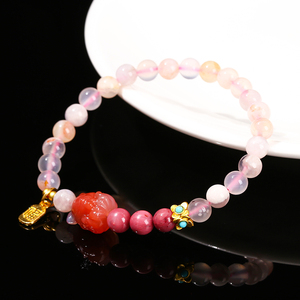 <span class=keywords><strong>Bracciale</strong></span> JD GEMS con charm a forma di <span class=keywords><strong>volpe</strong></span> a nove code in agata ciliegia naturale 5A, design classico da festa, temperamento da fata, regalo trendy per donna - Product Image 3