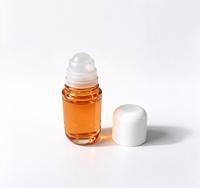 Flacon en verre ambré de 60 ml à fond épais avec bille roll-on, flacon roll-on vide avec bille roulante, conteneur portable pour parfum, cosmétiques et huiles