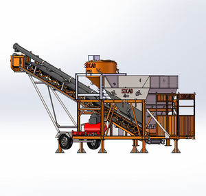 Planta Mezcladora de Concreto Seco Personalizada SDCAD, Precio Más Bajo en China, con Planta Mezcladora de Concreto Móvil Mini - Product Image 1