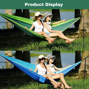 आउटडोर सबसे सस्ता हल्का और त्वरित सुखाने डबल रंग फोल्डेबल स्टोरेज हैममॉक - Product Image 2