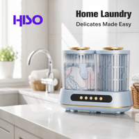 Mini Lave-linge semi-automatique pliable portable en plastique 2 kg 1200 tr/min avec affichage numérique et commande par bouton pour VR, maison, voyage, sous-vêtements et chaussettes