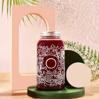 Bouteille en plastique PET scellée à large ouverture de 500 ml pour jus de chou frisé, style identique aux grandes marques, vente en gros