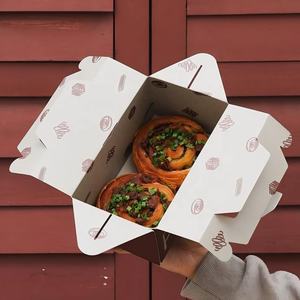 Cajas Rígidas Personalizadas para Pasteles, <span class=keywords><strong>Donuts</strong></span> y Postres - Reciclables, con Logotipo <span class=keywords><strong>de</strong></span> Marca, para Llevar, Caja <span class=keywords><strong>de</strong></span> Papel para Aperitivos y Pastelería - Product Image 1