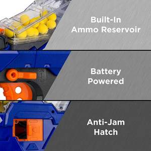 Electric Soft Foam Ball Blaster <strong>Gun</strong> for Kids Motorized Rapid Fire Shooter Toy with <strong>Hopper</strong> Feeder 20 Balls for Play - Product Image 6