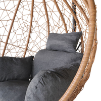Vente en gros d'usine mobilier d'intérieur extérieur jardin balcon hamac rotin loisirs patio adulte oeuf balançoire chaise suspendue avec support