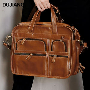 वास्तविक चमड़े के पुरुषों के आकस्मिक व्यवसाय टोटे ब्रीफकेस लैपटॉप बैग के लिए बड़े क्रॉसबॉडी हैंडबैग - Product Image 6