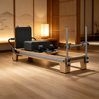 Reformadores de Pilates para Mujeres, Reformer de Pilates de Madera de Arce para Ejercicios Diarios de Moldeado Corporal en Casa