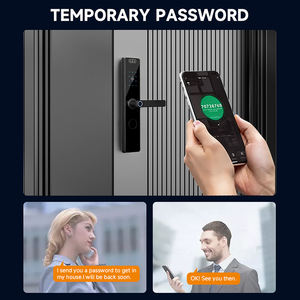 Serrure de porte intelligente à empreintes digitales D1-8, synchronisation <span class=keywords><strong>Web</strong></span> et application, fonctionnement semi-automatique, serrure électronique - Product Image 4