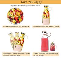 Draagbare blender 350ML draadloos oplaadbare USB-sapcentrifuge beker fruitmixer smoothie blender