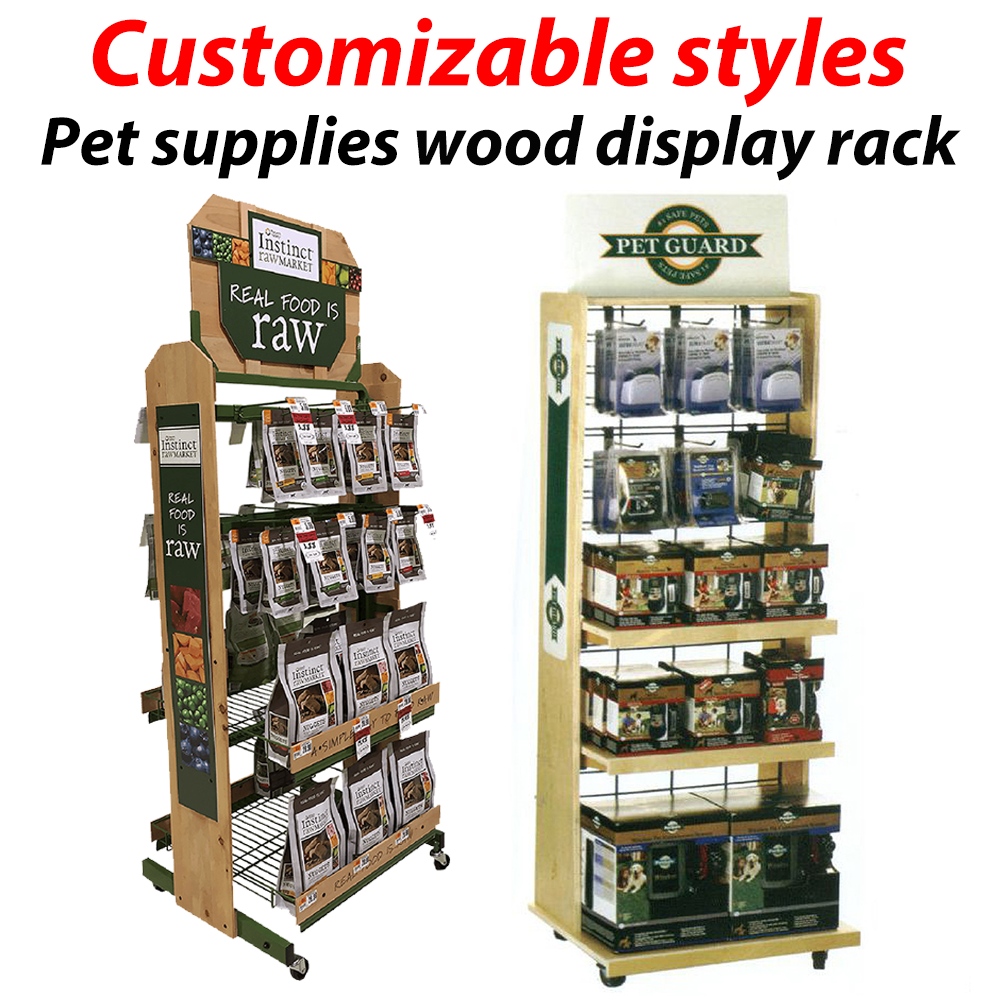 Pop Customized Pine Modern Wood Display Stand Floor Wooden Shop Display Rack Store Wood Retail Display for Brand Marketing OEM — view 4