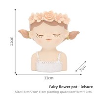 Pot Bunga Kecil Buatan Tangan Qianrui, Vas Tanaman Hijau Sukulen Miniatur untuk Balkon, Lanskap Mini, Resin, Pot Meja