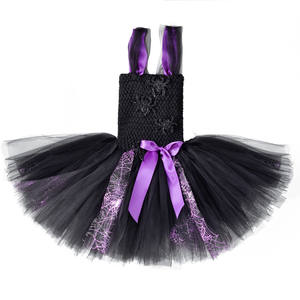 Directo <span class=keywords><strong>de</strong></span> fábrica al por mayor niños niña tutú falda vestido Halloween púrpura <span class=keywords><strong>bruja</strong></span> disfraz - Product Image 6