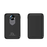 Power Bank saku portabel 10000mAh, Output USB-C 20W 22.5W tampilan LED pengisian cepat warna-warni kapasitas tinggi 3A Jepang