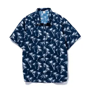 Ensemble chemise et short hawaïen manches courtes de rue vintage d'été imprimé pour hommes vente en gros