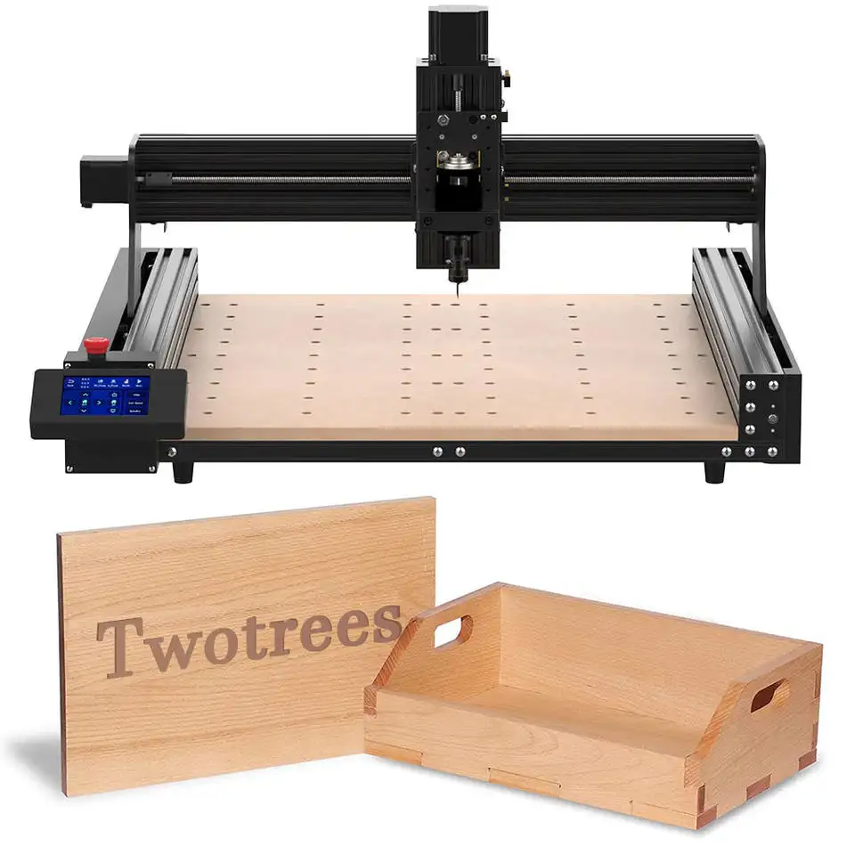 High power 2 in 1 Desktop Engraving Machine TTC450 460X460mm large engrave area GRBL CNC Router wood pvc mdf bamboo plywood