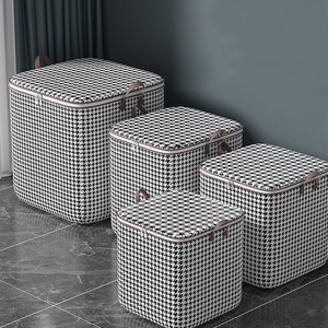 Handle Design Big Fabric Foldable Clothes Quilt Storage Bag Organizer Large Capacity <b>Wardrobe</b> Organizer <b>Box</b> - Product Image 4