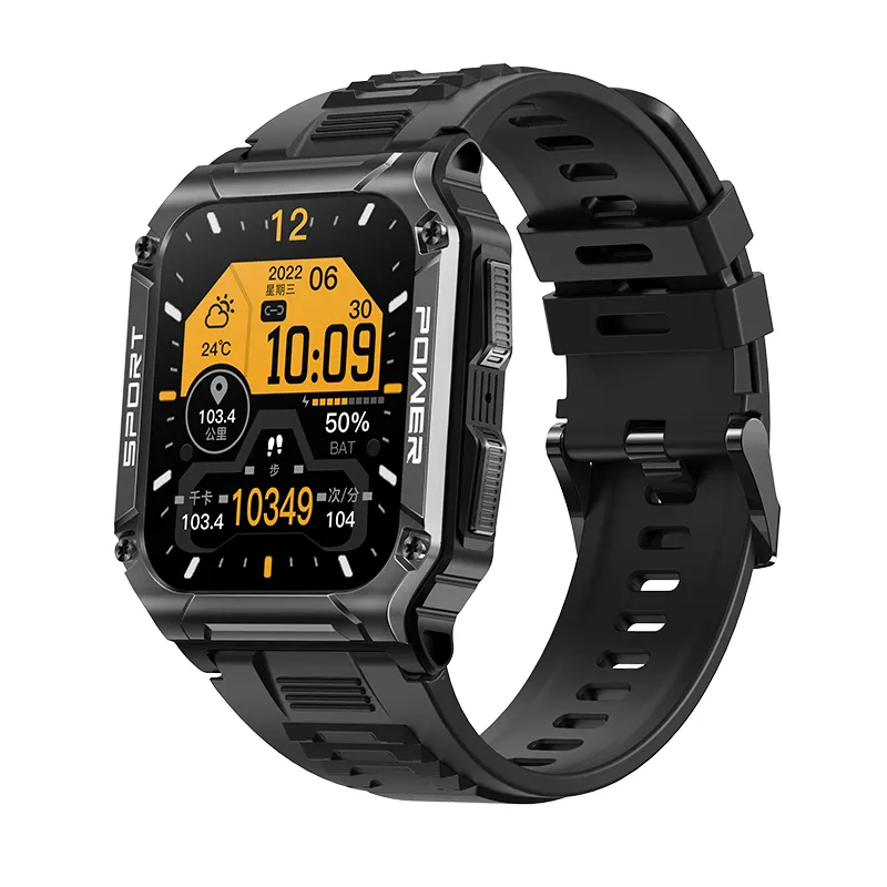 NX6 Compass Smartwatch 1,95 "Big Screen BT mit 400mAh großem Akku Mobiltelefon ip68 Men Sports Outdoor Smart Watch
