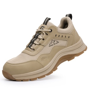 <span class=keywords><strong>Scarpe</strong></span> <span class=keywords><strong>Antinfortunistiche</strong></span> Serie Leisure con Tomaia in Microfibra, Puntale in Acciaio Standard Europeo, Suola in Gomma, Nuovo Stile Giallo-Marrone - Product Image 1