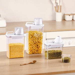 Recipientes de Almacenamiento de Granos para Cocina de Diseño Moderno al por Mayor, Recipientes para Arroz, Recipientes para Frutos Secos con Tapa Hermética para Almacenamiento de Alimentos - Product Image 1