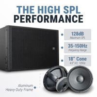 Sistema de Sonido Line Array Activo Accuracy Pro Audio CLA210A con Altavoz Line Array Dual de 10 Pulgadas y Subwoofer de 18 Pulgadas