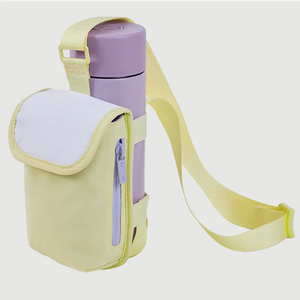 ที่ใส่ขวดน้ำผ้าไนลอนแบบมีซิปกระเป๋าใส่ขวดน้ำน่ารักพร้อมสายรัดยืดหยุ่นกลางแจ้งออกกำลังกายยิมกระเป๋าสะพายไหล่2024งานตามสั่ง - Product Image 2