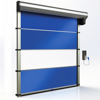 Puerta Rápida Enrollable de PVC Anticolisión con Superficie Acabada para Seguridad Industrial en Cocina, Taller, Supermercado, Granja