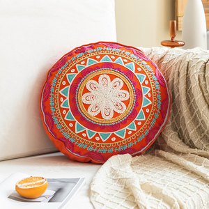 <span class=keywords><strong>Coussin</strong></span> brodé canapé <span class=keywords><strong>rond</strong></span> oreiller canapé mignon <span class=keywords><strong>coussin</strong></span> pompons faits à la main décoratif oreiller en peluche diamètre 18 pouces) - Product Image 1