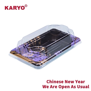 กล่องบรรจุภัณฑ์โตโกถาดพลาสติกใส่อาหารกลับบ้านจัดส่งเร็วถาดส่งซูชิแบบใช้แล้วทิ้ง1100กำหนดได้เอง - Product Image 1