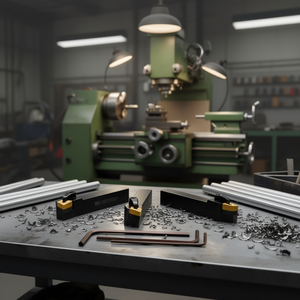 Ensemble de supports d'outils de tournage CNC robustes pour métaux, avec plaquettes en carbure de 5/8 po, pour tournage, rainurage et tournage externe sur tour - Product Image 2