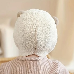 Chapeau en <span class=keywords><strong>laine</strong></span> pour bébé automne hiver Cache-oreilles pour enfants Coral Fleece Cute Knitted Boys Girls Winter Style - Product Image 6