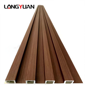 Lưới tản nhiệt rãnh WPC Panel tường trong nhà ngoài trời clading PVC tấm đá đen với Gỗ nhựa composite TV nền trang trí ngoại thất - Product Image 3