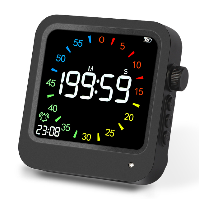Cross-Border New Large Screen LED Display Plastic Electronic Wall Digital AI Alarm Clock Radio Time Manager Rechargeable Battery